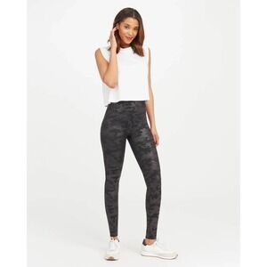 Spanx Faux Leather Camo Leggings